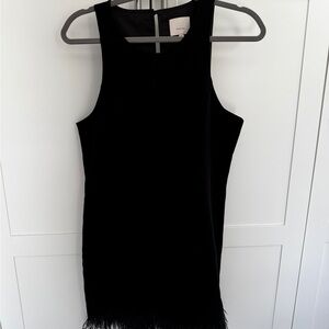 Cinq a Sept Black Feathered Sleeveless Dress